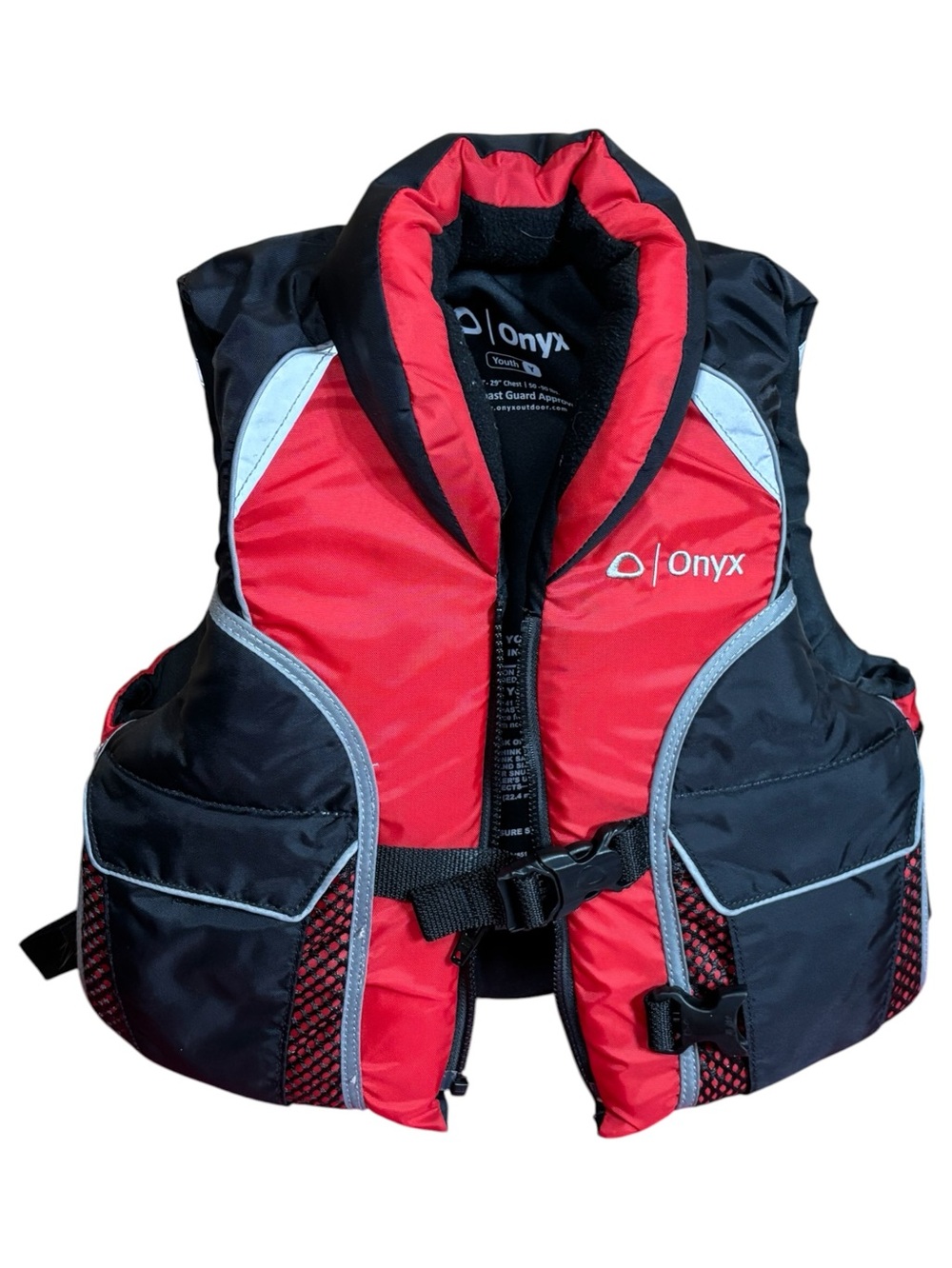 Onyx Red and Black PFD with Reflective Trim Life Vest